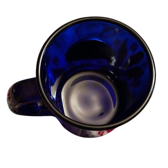 Collectable Mug USS RONALD REAGAN Cobalt Blue Coffee Cup Pewter Emblem USA Navy - Picture 4 of 8